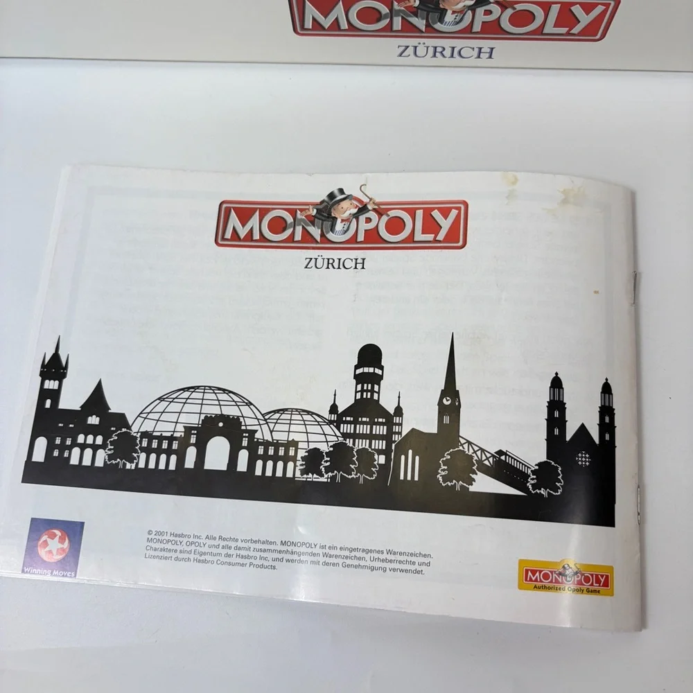 Monopoly Board Game Zurich Switzerland Edition HTF‎ Complete